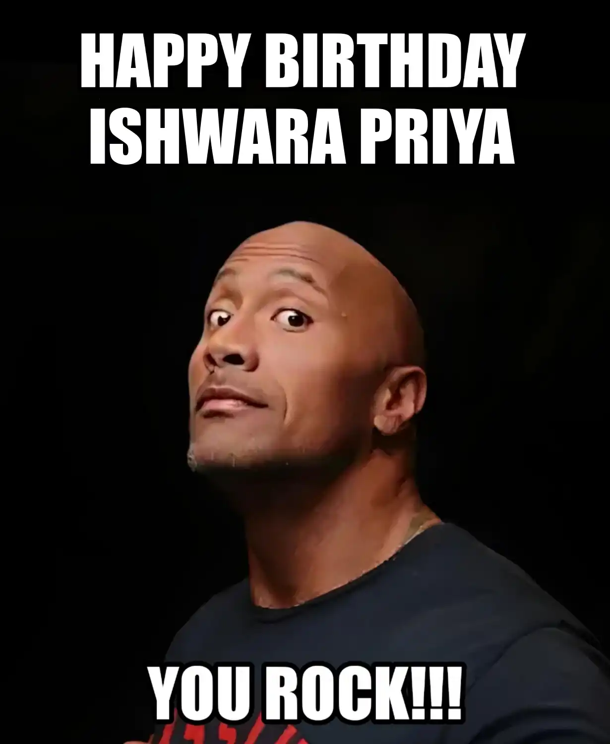 Happy Birthday Ishwara Priya You Rock Meme